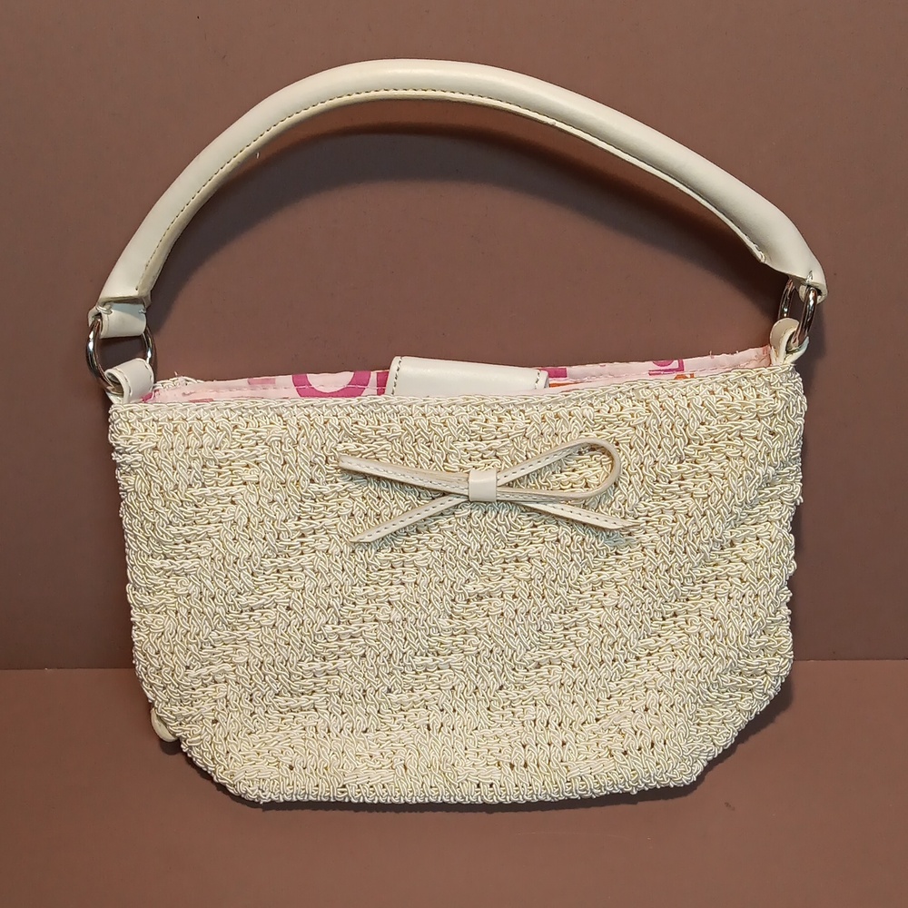 NWOT  Liz Claiborne Beige Woven Handbag